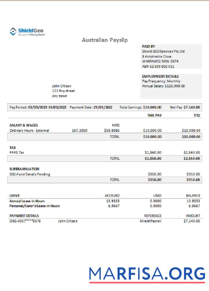 Blank Australia Shield Geo consulting company real example